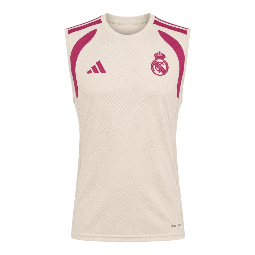 Real Madrid 26/27 Men's Beige Training Sleeveless Shirt