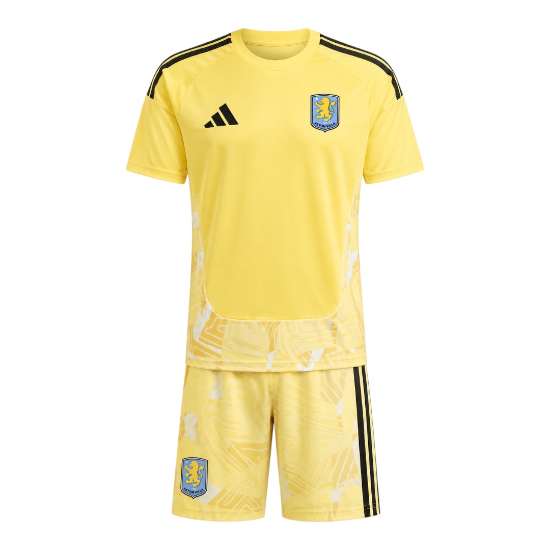 Aston Villa 26/27 Kid's Yellow Goalkeeper Set