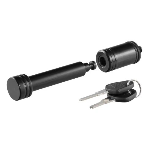 Black 5/8-Inch Barbell Hitch Lock - Secure Fit for 2-Inch Trailer Receivers