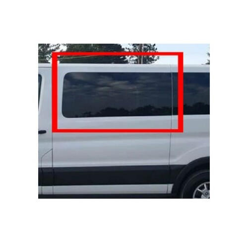 AM Auto OE-Style Solid Fixed Glass for High Roof Ford Transit  Vans - Driver's Sliding Door