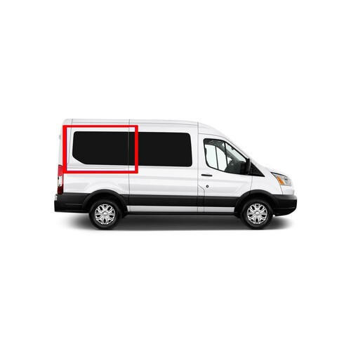 AM Auto OE-Style Solid Fixed Glass for High Roof Ford Transit  Vans - Passenger's Rear Quarter 130"