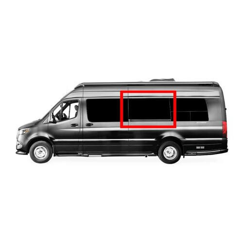 AM Auto OE-Style Solid Fixed Glass for Mercedes Sprinter Vans - Driver's Middle 170"/170"EXT NVC3 & VS30
