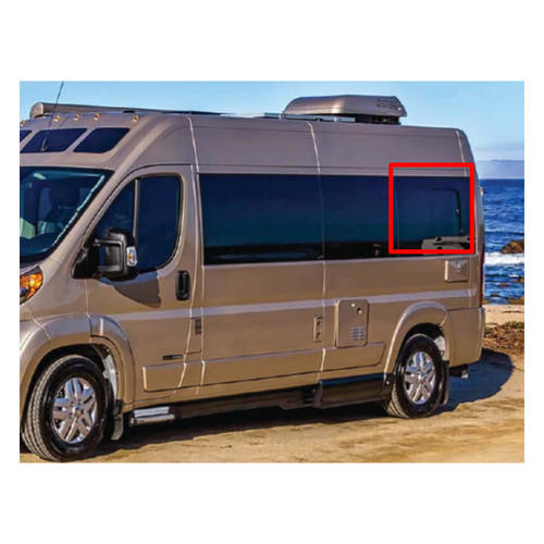 AM Auto OE-Style Solid Fixed Glass for ProMaster Vans - Driver's Rear Quarter 159"