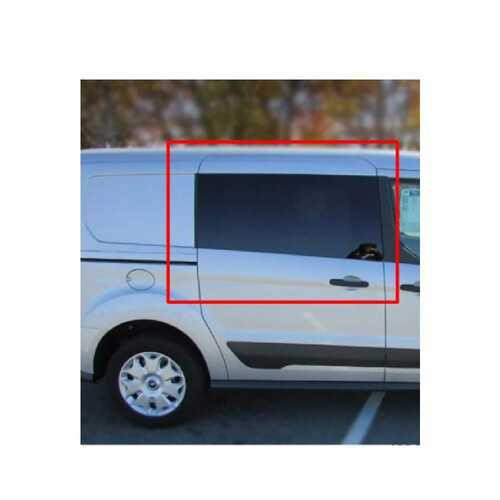 AM Auto Solid Fixed Glass OE Style Ford Transit Connect First Passenger Side Sliding Door Window Long