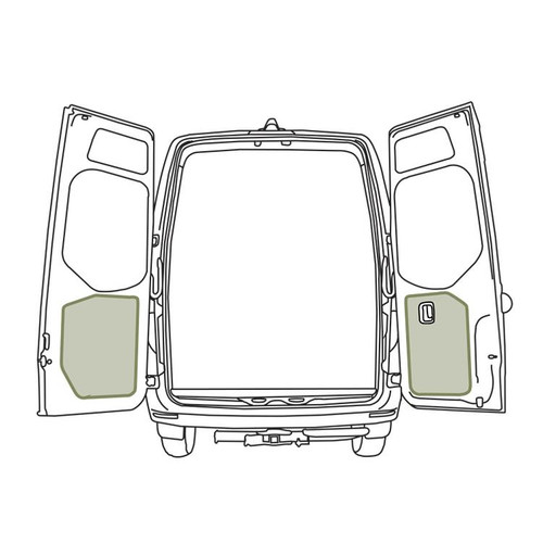2019+ Mercedes-Benz Sprinter Lower Rear Door Storage Panels (Pair)