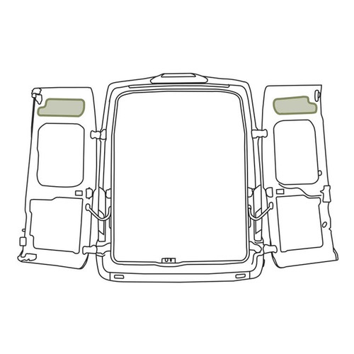 Ford Transit Upper Rear Door Storage Panels (Pair)