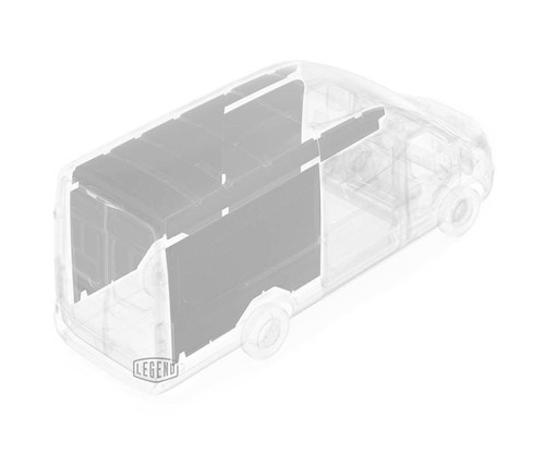Ford Transit EconoLite Wall Liner Kit – 148" Wheelbase High Roof, Light Gray (No Door Liners)