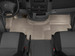 WeatherTech tan front FloorLiner installed in a 2007-2018 Sprinter cab