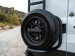 Spare wheel mounted on the WTA Transit tire carrier