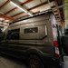 Ford Transit 148 with a Flarespace half slider flare, rear quarter view