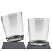 Two Silwy magnetic drinking cups, grey, on pads