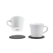 Two Silwy magnetic porcelain espresso cups with black pads