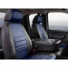 Fia SL60 Leather Lite seat cover in black and blue, shown in a pickup