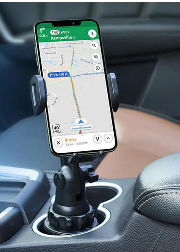 Support Téléphone KUDA 7345 Pour Mercedes Sprinter à Partir De 2018 - Console Cuir Noire, Neuf