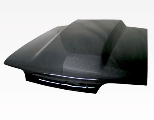 IMAGE 1 - 1987-1993 Ford Mustang Cowl Induction Style Carbon Fiber Hood by ViS Racing - 87FDMUS2DCI-010C IMAGE 1 - 1987-1993 Ford Mustang Cowl Induction Style Carbon Fiber Hood by ViS Racing - 87FDMUS2DCI-010C