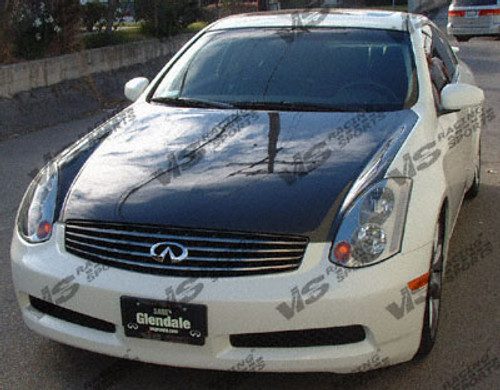 IMAGE 1 - 2003-2007 Infiniti G35 2DR OEM Style Carbon Fiber Hood by ViS Racing - 03ING352DOE-010C IMAGE 1 - 2003-2007 Infiniti G35 2DR OEM Style Carbon Fiber Hood by ViS Racing - 03ING352DOE-010C
