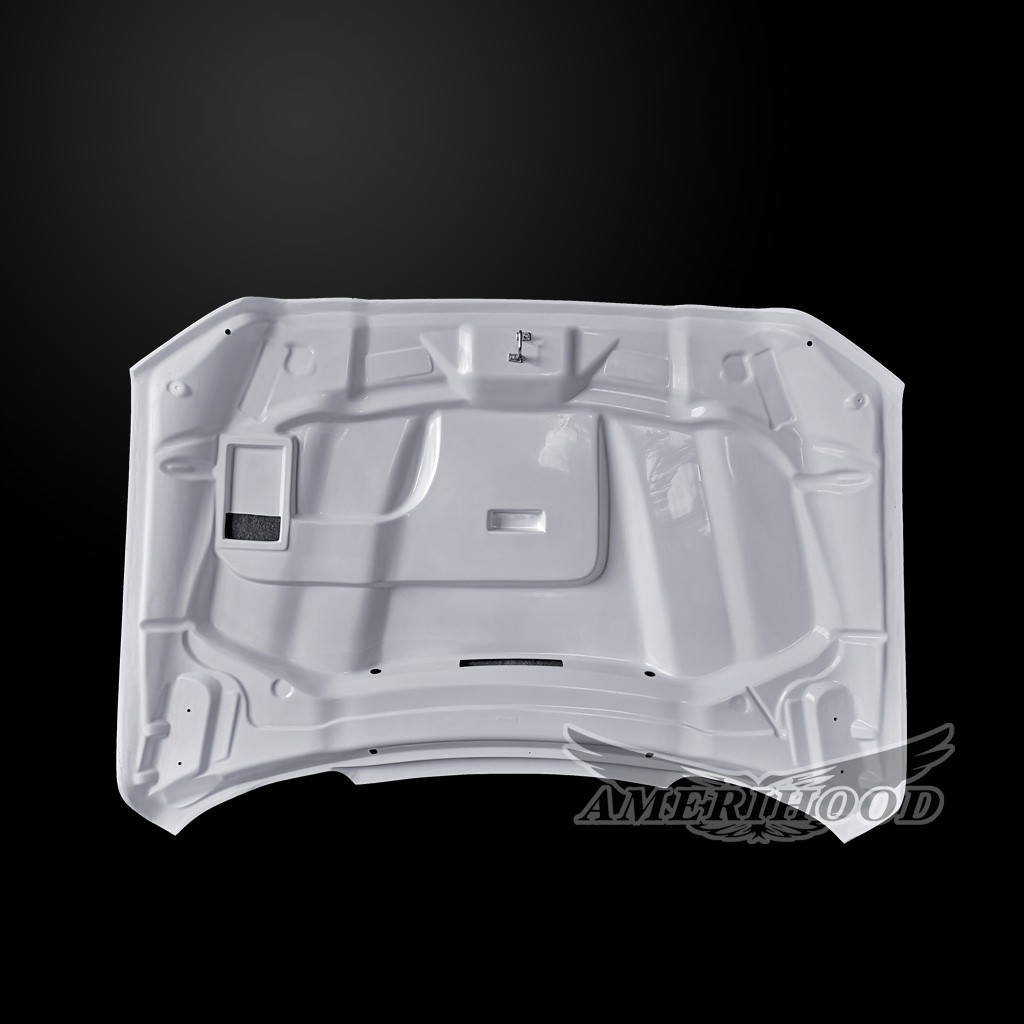Image 2 - SRT-Style Dual-Functional Fiberglass Hood for 2019-2024 Ram 2500/3500 by Amerihood - DR19AHSRTFHW25