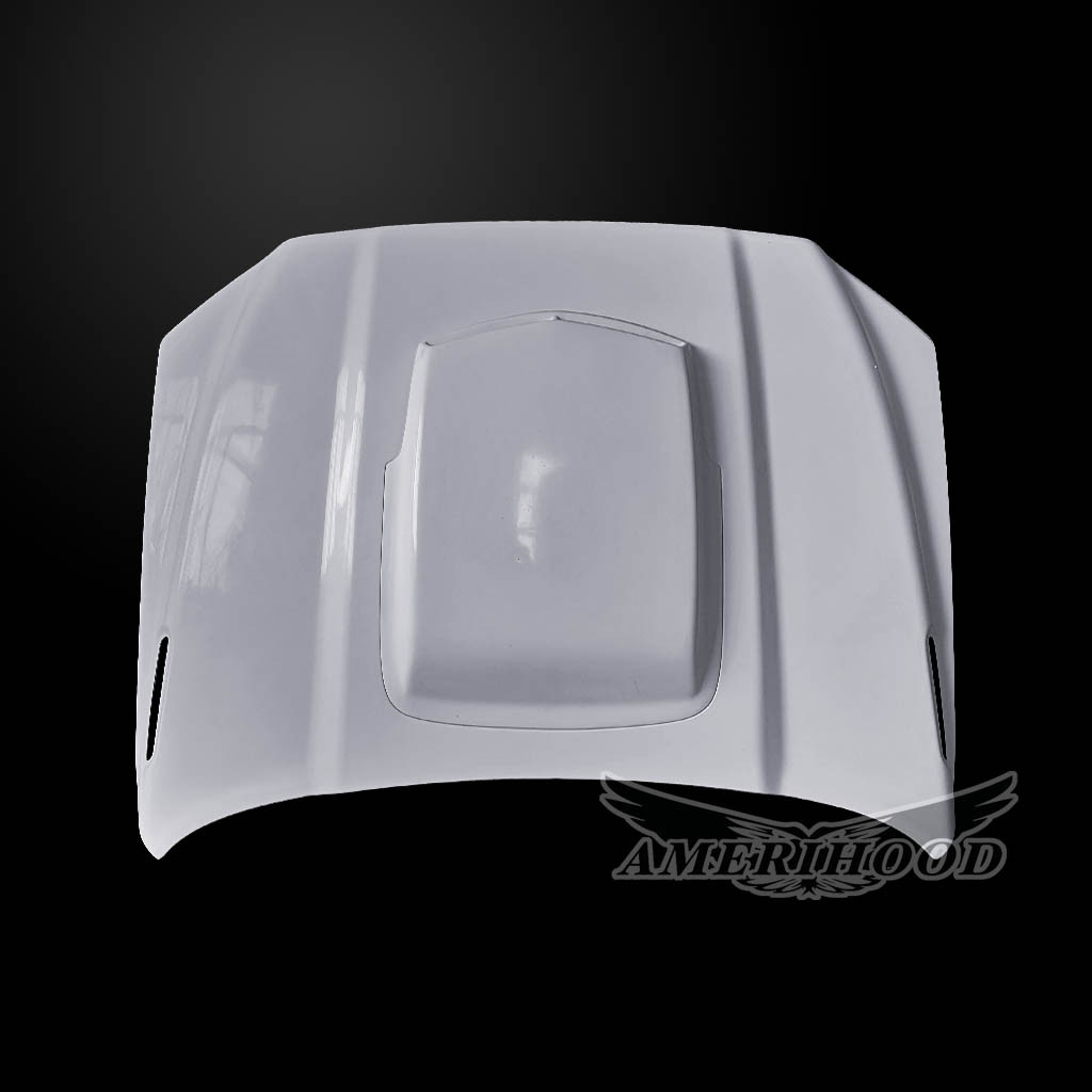 Image 4 - Type-TA Ram-Air Functional Fiberglass Hood for 2019-2024 Ram 2500/3500 by Amerihood - DR19AHTAFHW25