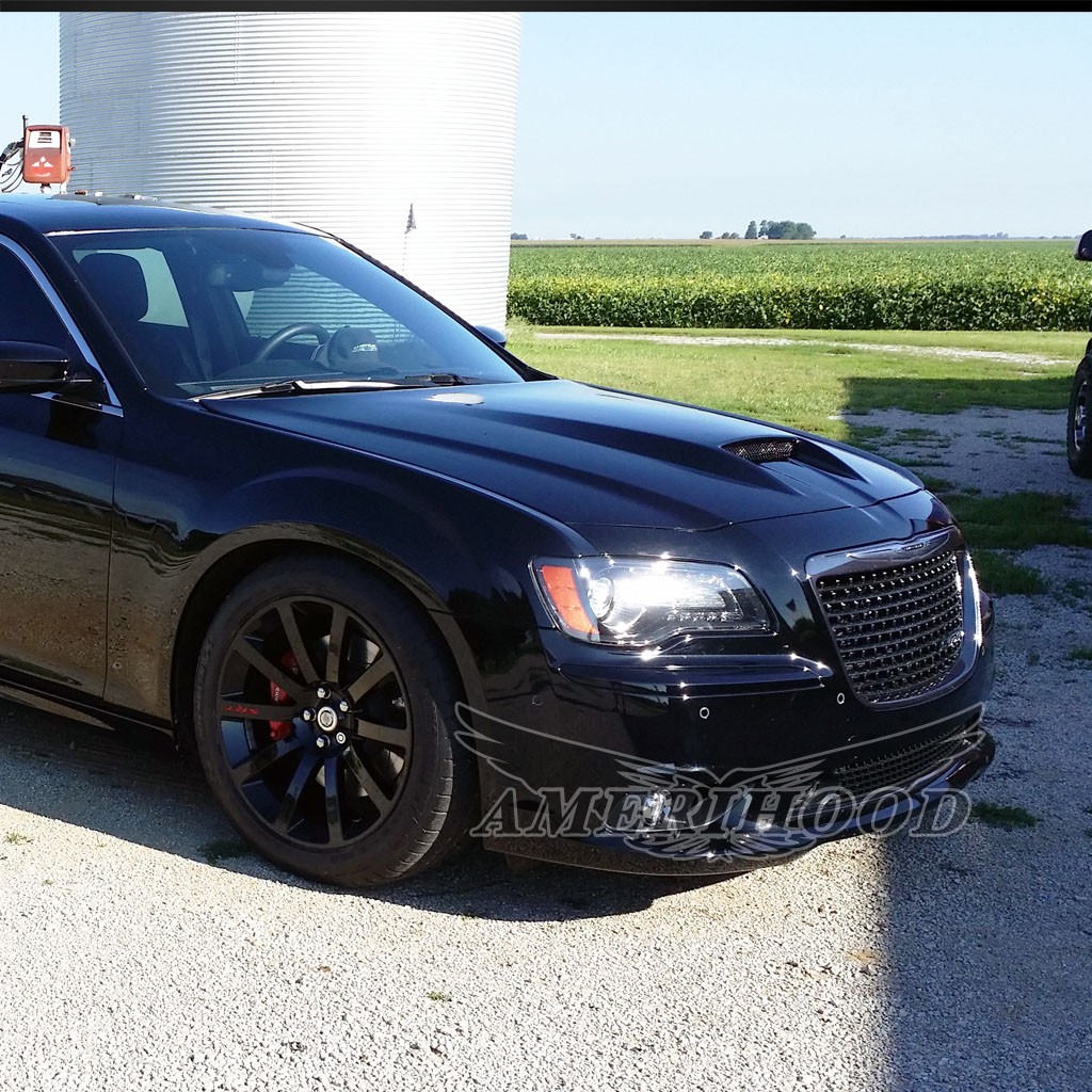 Image 5 - SRT Functional Ram-Air Hood Fiberglass for 2011-2023 Chrysler 300/300c by Amerihood - C311AHSRTFHW