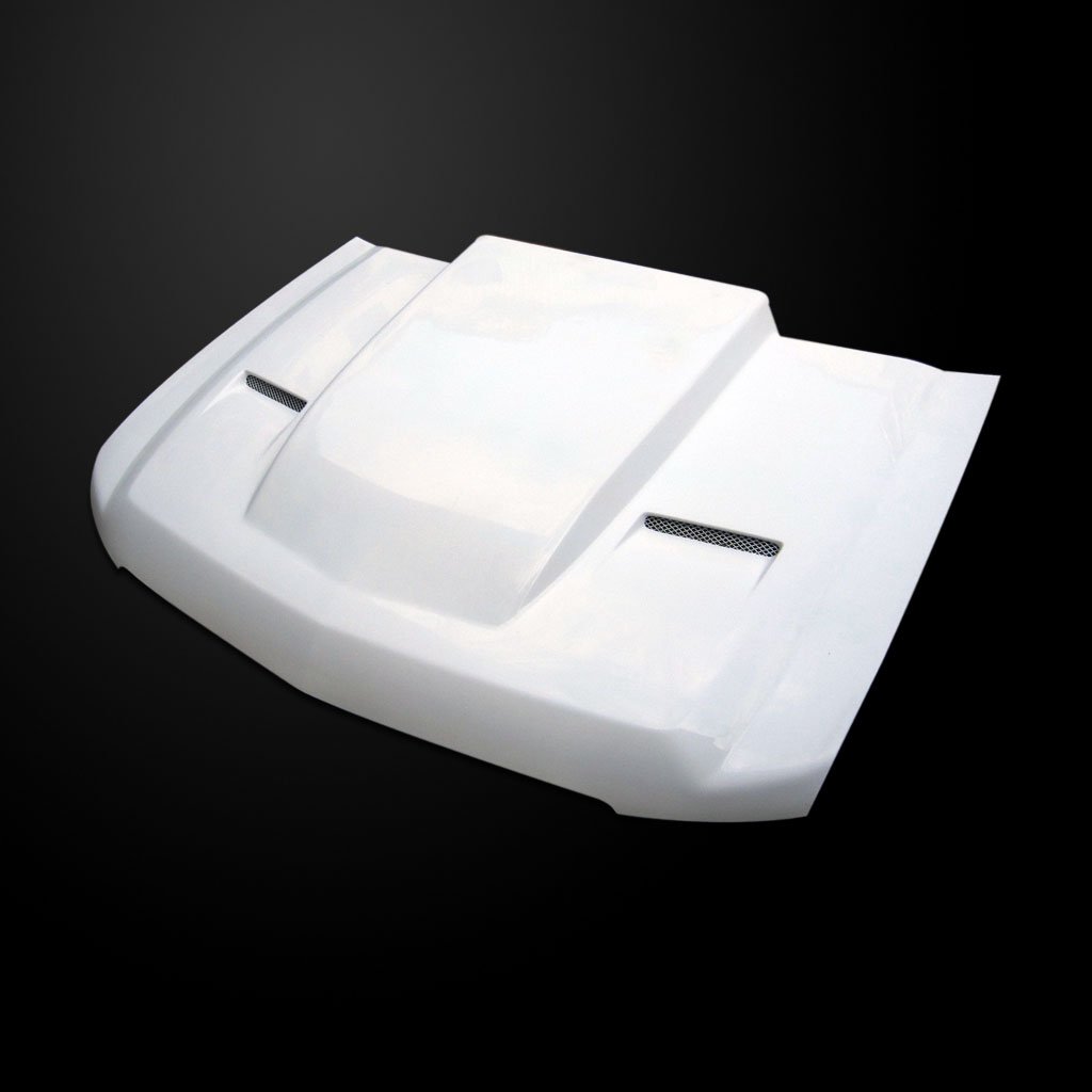 Image 5 - Cowl Dual-Functional Ram Air Fiberglass Hood for 2007-2013 Chevrolet Avalanche by Amerihood - CA07AHCWLFHW