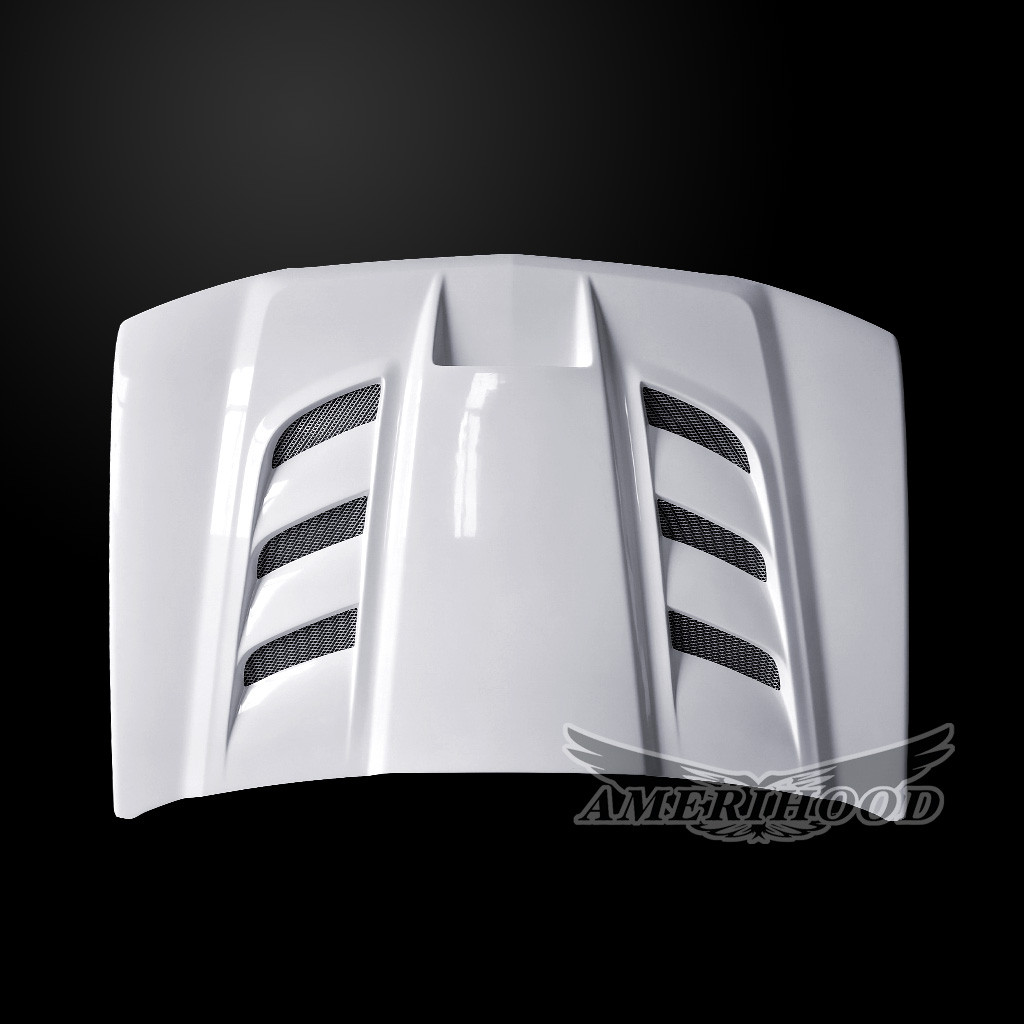 Image 4 - VIP-Style Dual-Functional Fiberglass Hood for 2003-2006 Chevrolet Avalanche by Amerihood - CA03AHVIPFHW