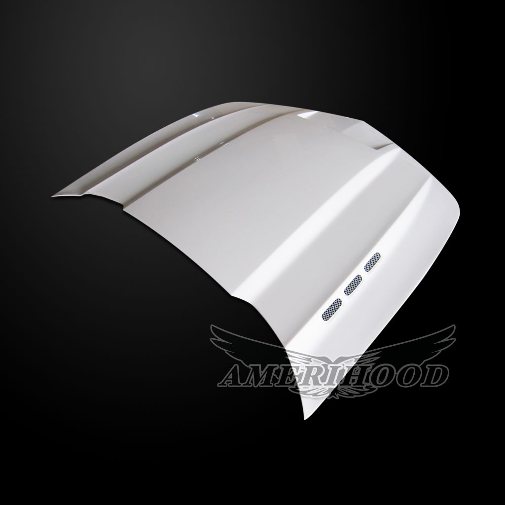 Image 6 - V6 SMS Dual-Functional Ram Air Fiberglass Hood for 2014-2015 Chevrolet Camaro by Amerihood - CCM14AHSMSFHW6