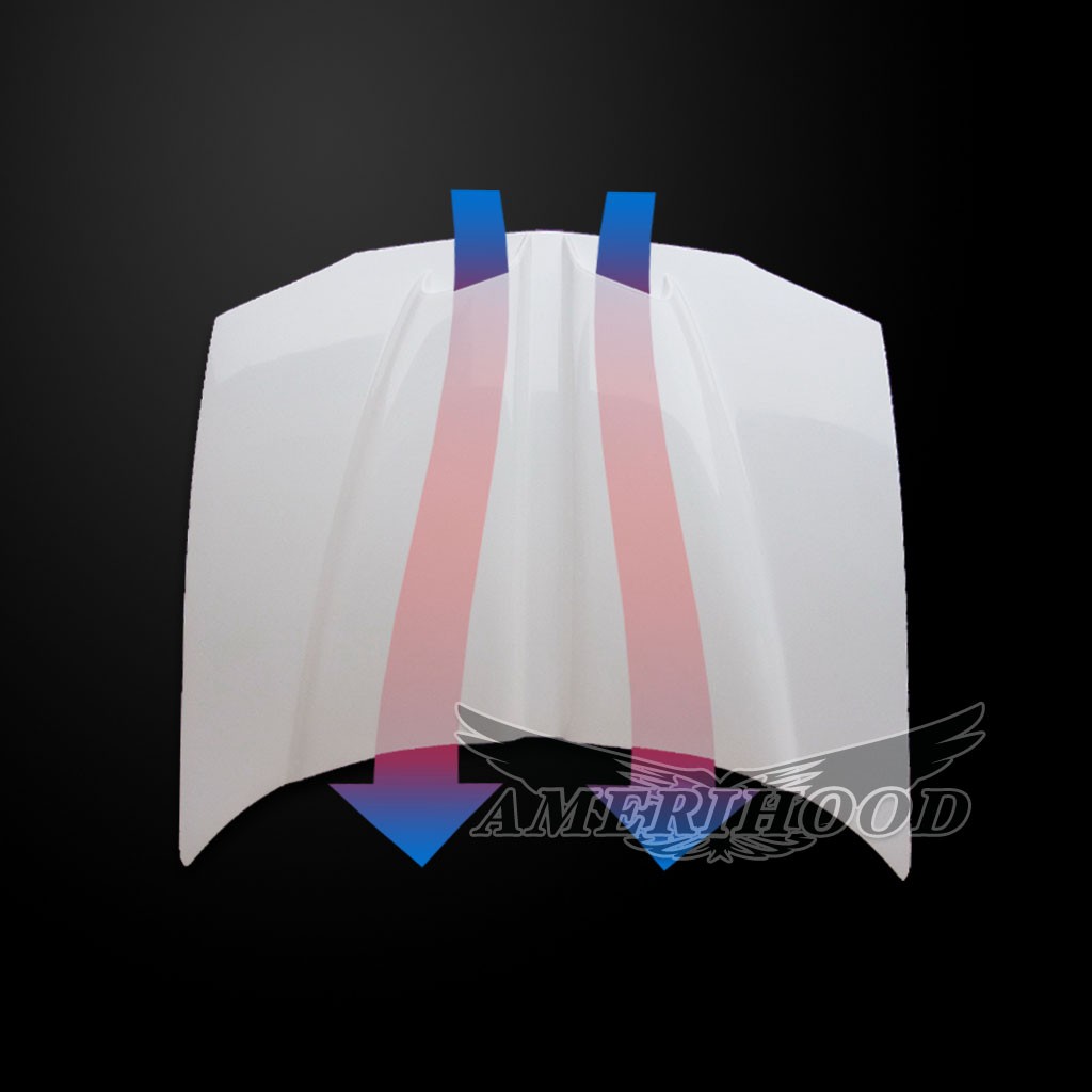 Image 4 - WS6 Functional Heat Extractor Hood Fiberglass for 1993-1997 Chevrolet Camaro by Amerihood - CCM93AHWS6FH