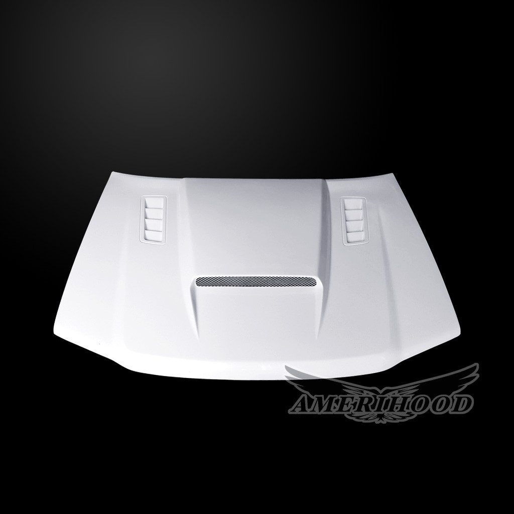 Image 5 - SMS-Style Ram-Air Functional Fiberglass Hood for 2004-2012 GMC Canyon by Amerihood - GC04AHSMSFHW