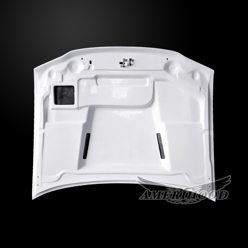 Image 6 - SMS-Style Ram-Air Functional Fiberglass Hood for 2004-2012 GMC Canyon by Amerihood - GC04AHSMSFHW