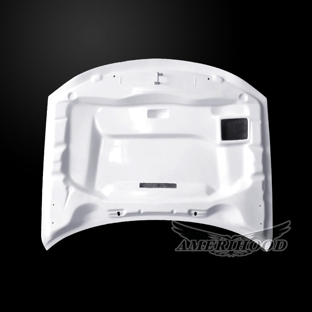 Image 2 - Demon Style Dual-Functional Ram Air Hood Fiberglass for 2015-2023 Dodge Charger by Amerihood - DC15AHDEMFHW