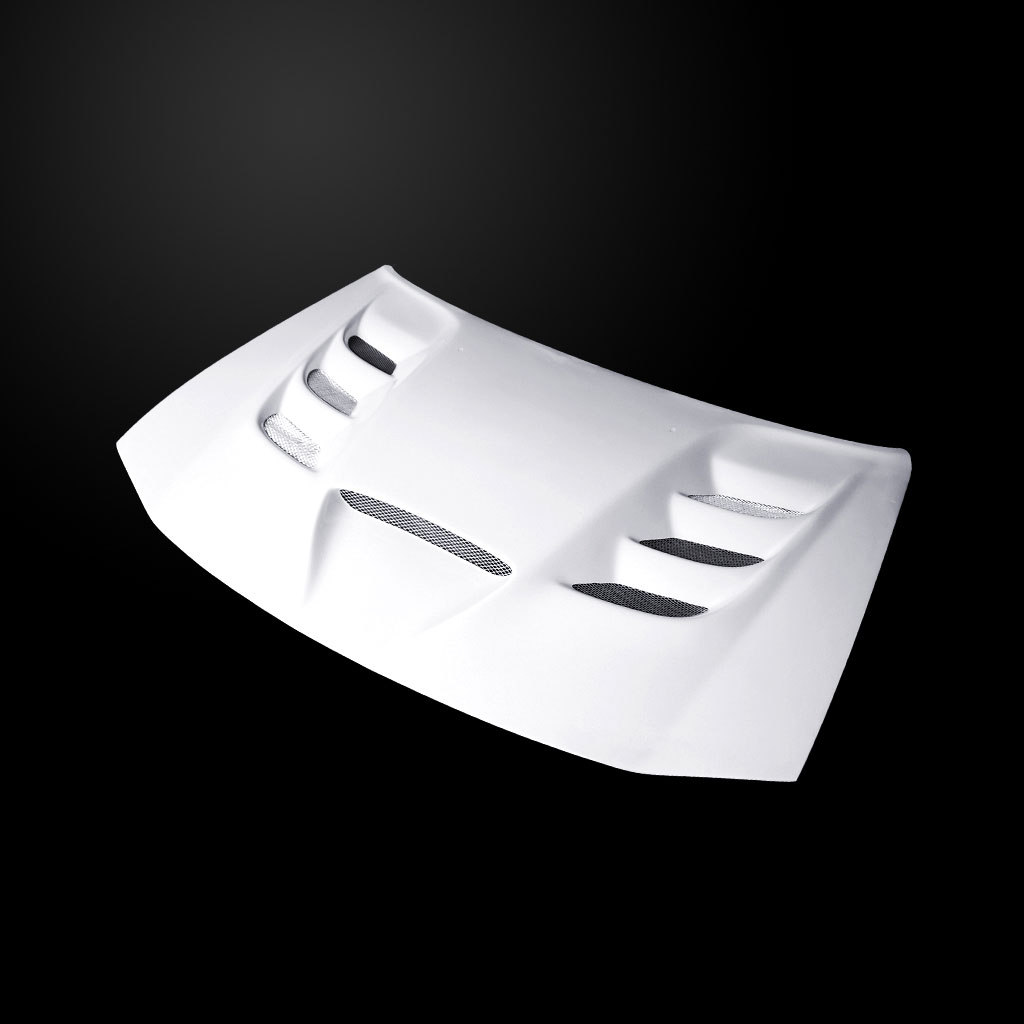 Image 3 - Base/SXT/RT/SRT-8 VIP-Style Dual-Functional Fiberglass Hood for 2006-2010 Dodge Charger by Amerihood - DC06AHVIPFHW