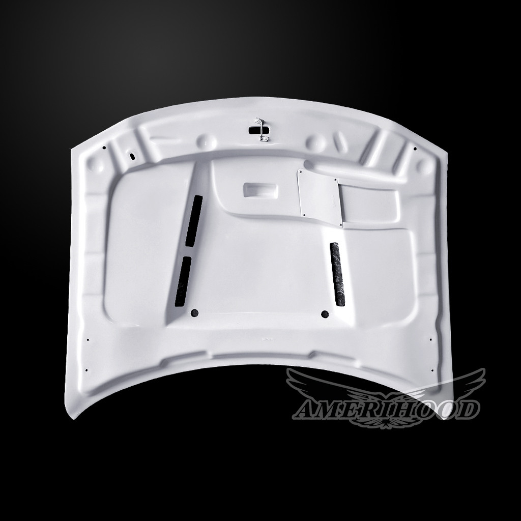 Image 4 - Base/SXT/RT/SRT-8 VIP-Style Dual-Functional Fiberglass Hood for 2006-2010 Dodge Charger by Amerihood - DC06AHVIPFHW