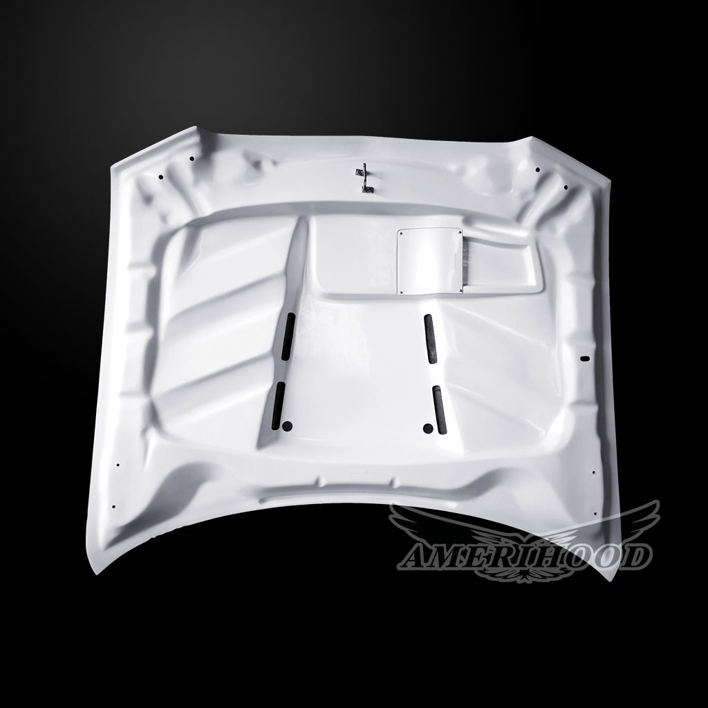 Image 6 - Base/SXT/RT/SRT VIP-Style Dual-Functional Fiberglass Hood for 2011-2014 Dodge Charger by Amerihood - DC11AHVIPFHW