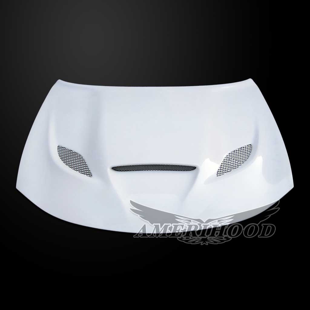 Image 6 - HellCat Functional Heat Extractor Fiberglass Hood for 2015-2023 Dodge Charger by Amerihood - DC15AHCATFHW