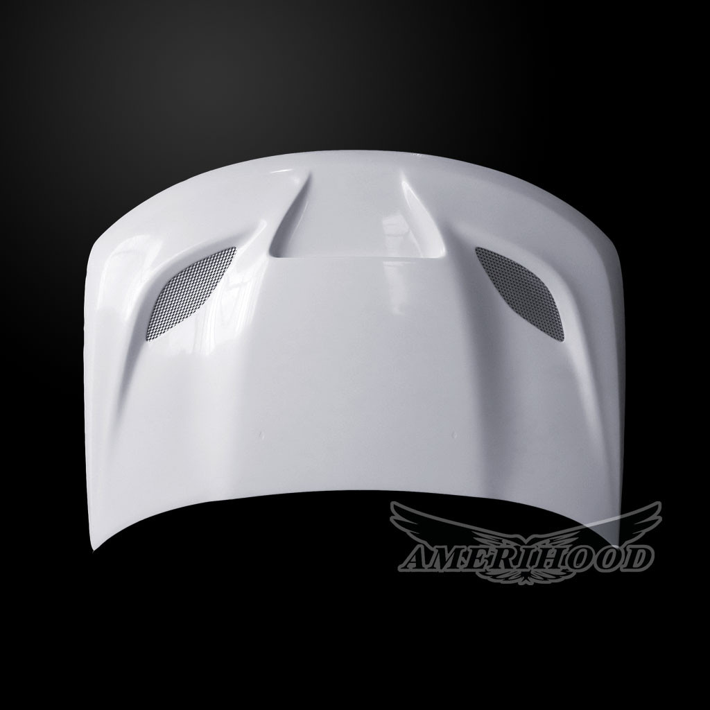 Image 5 - Type-HellCat Dual-Functional Ram Air Fiberglass Hood for 2011-2017 Jeep Compass by Amerihood - JCP11AHCATFHW