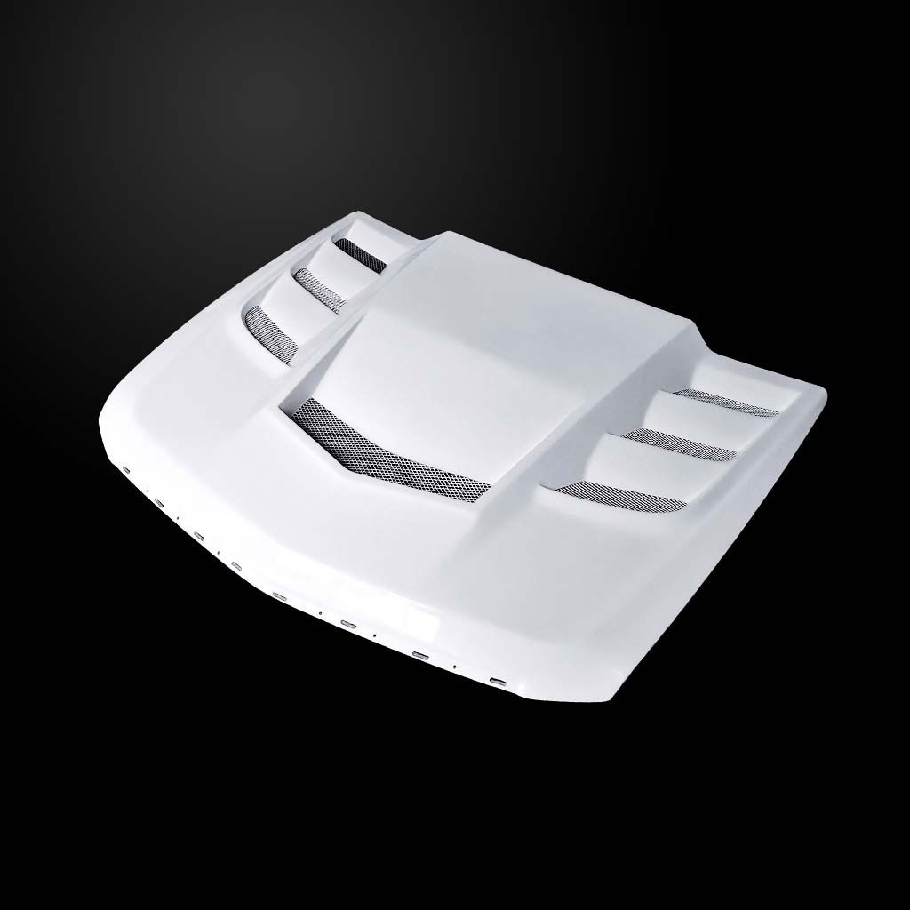Image 3 - NON-V Wagon VIP-Style Heat-Extractor Functional Fiberglass Hood for 2010-2014 Cadillac CTS by Amerihood - CCTS10AHVIPFHW5