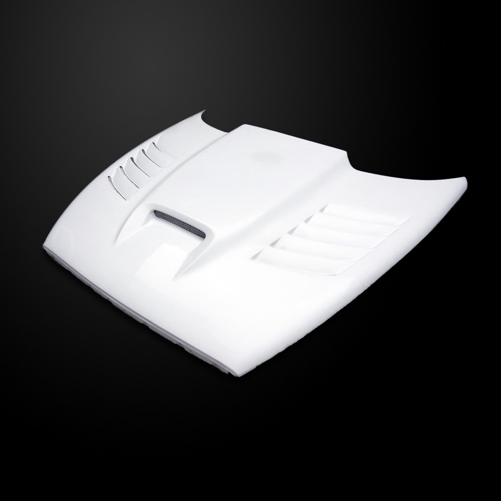 Image 5 - SSK Dual-Functional Ram Air Hood Fiberglass for 1997-2004 Dodge Dakota by Amerihood - DD97AHSSKFHW