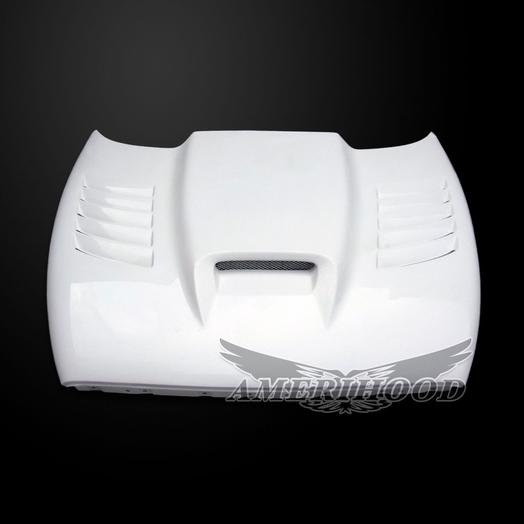 Image 6 - SSK Dual-Functional Ram Air Hood Fiberglass for 1997-2004 Dodge Dakota by Amerihood - DD97AHSSKFHW