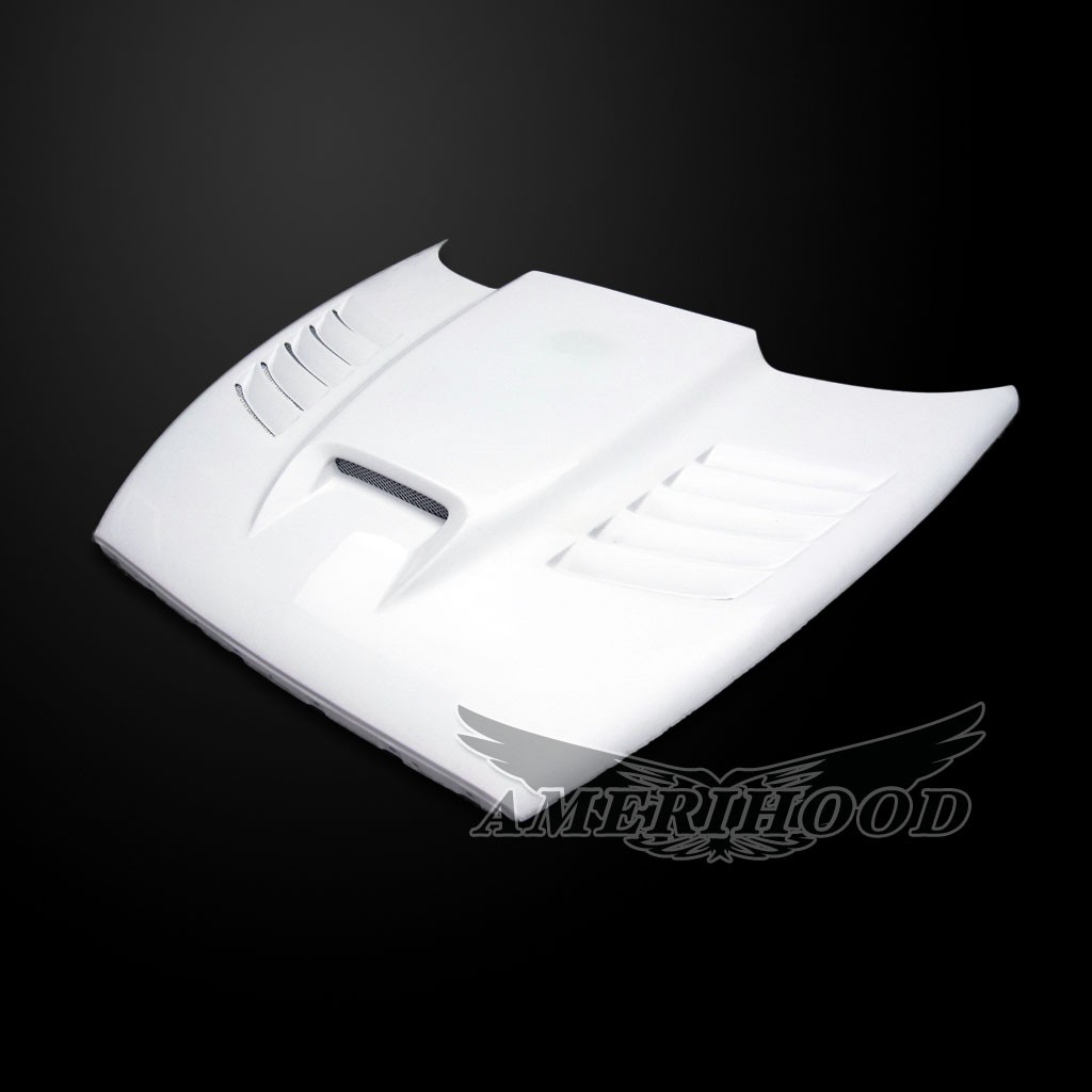 Image 7 - SSK Dual-Functional Ram Air Hood Fiberglass for 1997-2004 Dodge Dakota by Amerihood - DD97AHSSKFHW