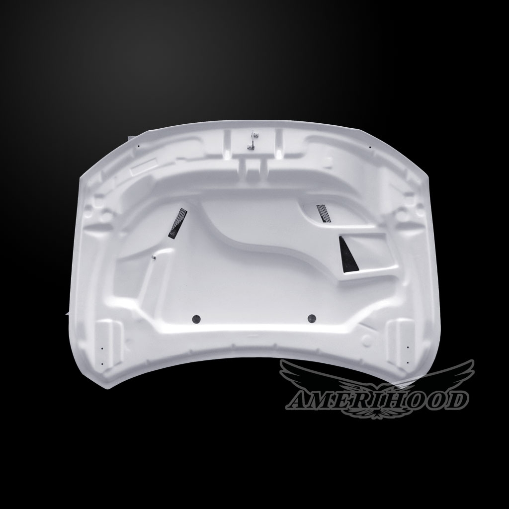 Image 2 - HellCat Style Fiberglass Dual-Functional Ram Air Hood for 2011-2019 Dodge Durango by Amerihood - DD11AHCATFHW