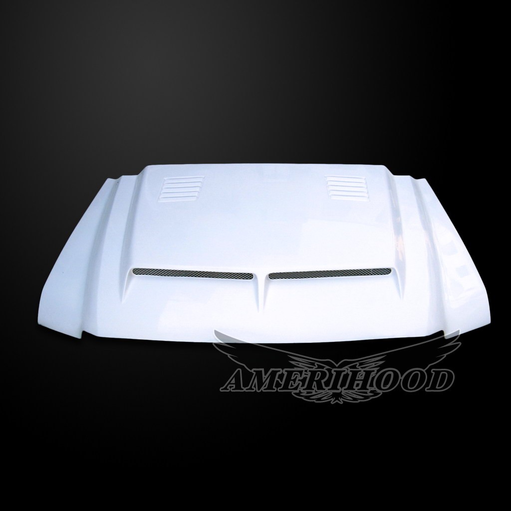 Image 2 - Type-E Dual-Functional Ram Air Fiberglass Hood for 2000-2006 Ford Excursion by Amerihood - FEXC00AHTEFHW