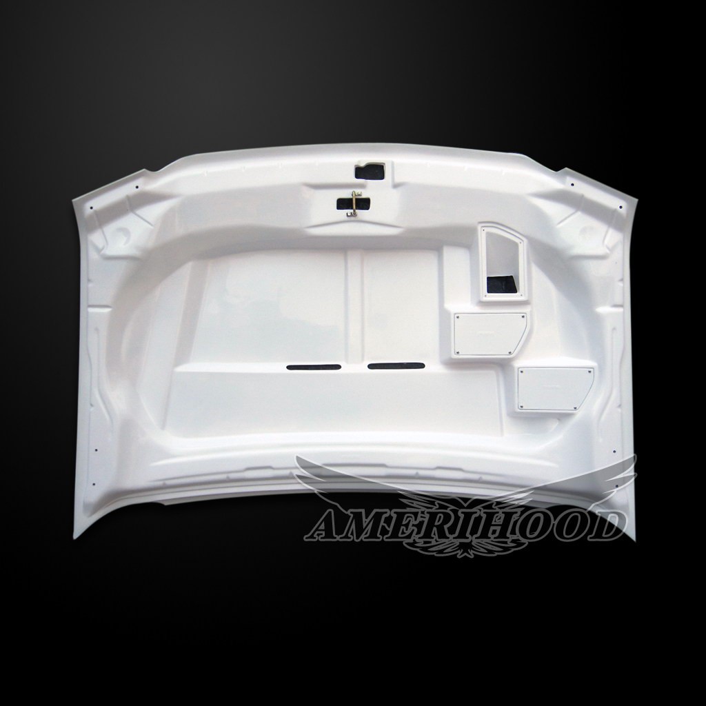 Image 6 - Type-E Dual-Functional Ram Air Fiberglass Hood for 2000-2006 Ford Excursion by Amerihood - FEXC00AHTEFHW