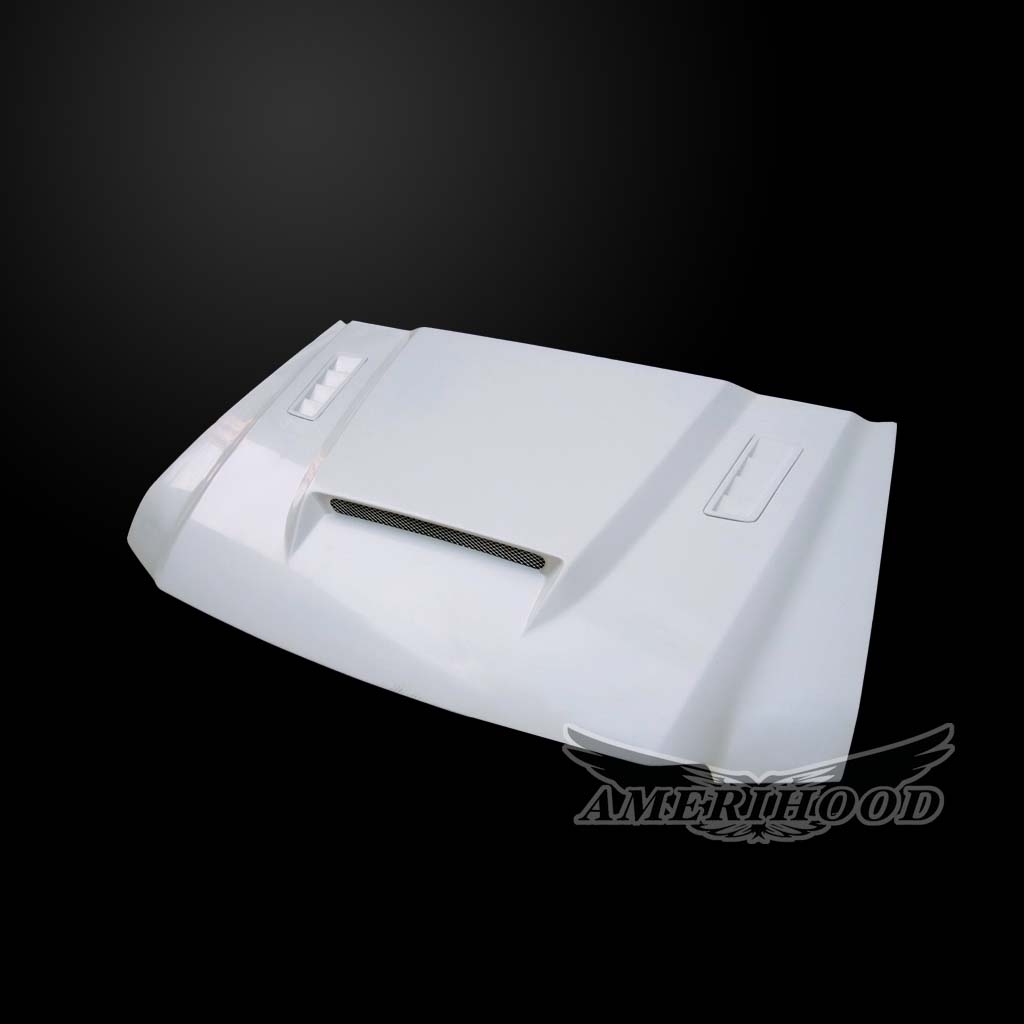 Image 5 - SSK Fiberglass Dual-Functional Ram Air Hood for 2000-2006 Ford Excursion by Amerihood - FEXC00AHSSKFHW