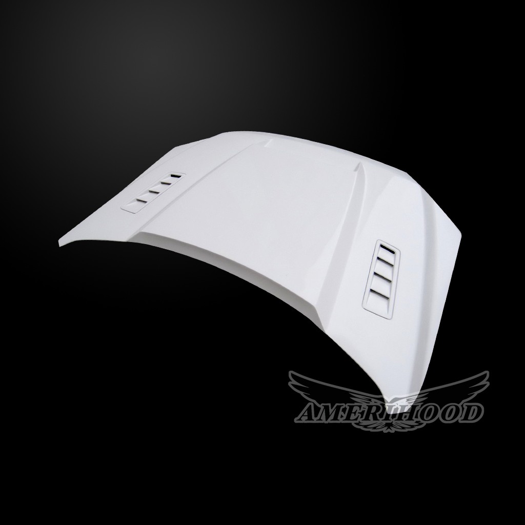 Image 2 - SSK Dual-Functional Ram Air Fiberglass Hood for 2015-2020 Ford F-150 by Amerihood - F1515AHSSKFHW