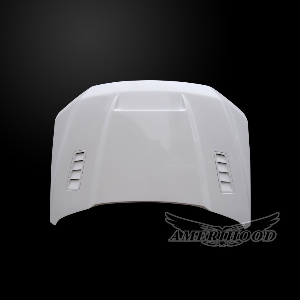 Image 4 - SSK Dual-Functional Ram Air Fiberglass Hood for 2015-2020 Ford F-150 by Amerihood - F1515AHSSKFHW