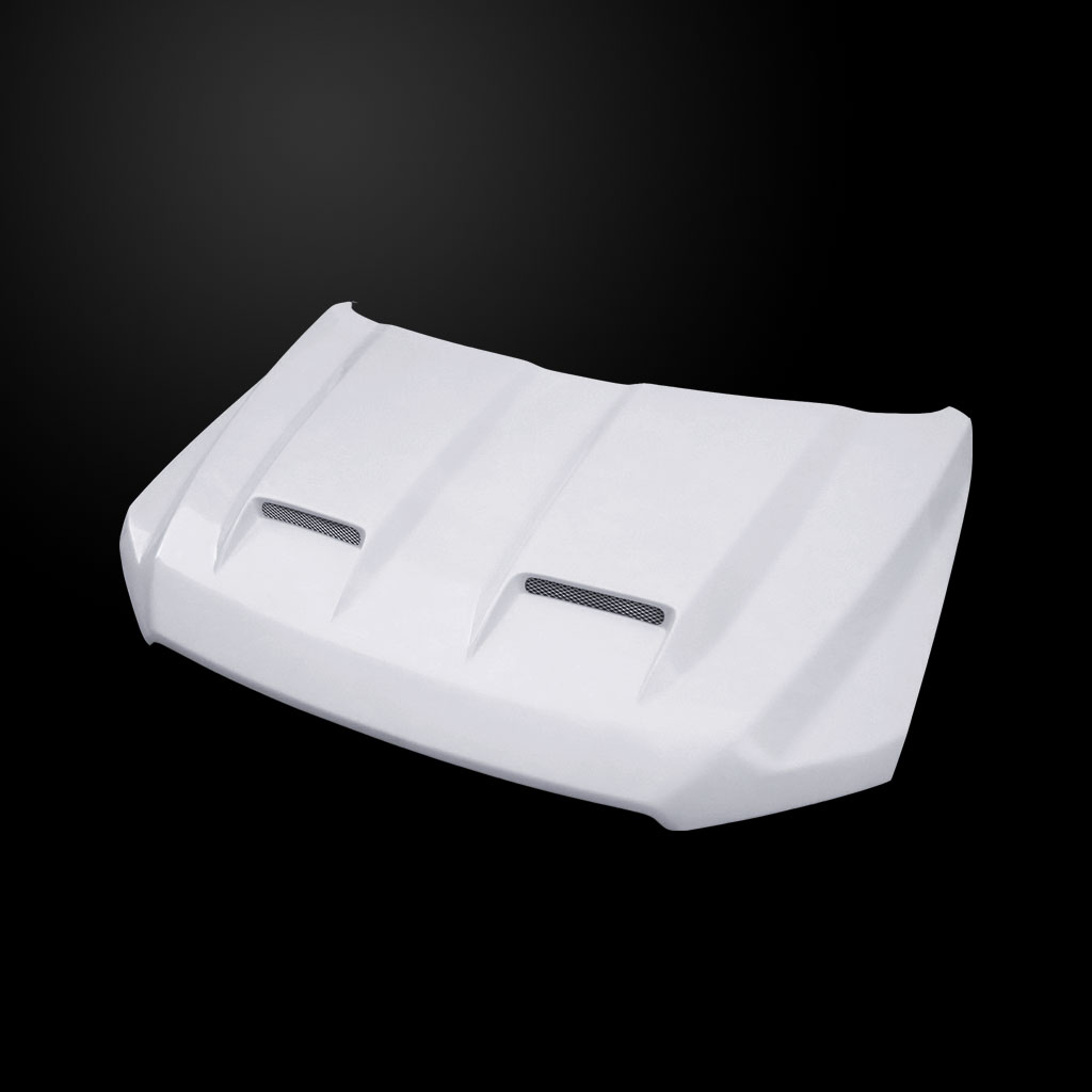 Image 2 - Type-S Functional Ram-Air Fiberglass Hood for 2015-2020 Ford F-150 by Amerihood - F1515AHTSFHW
