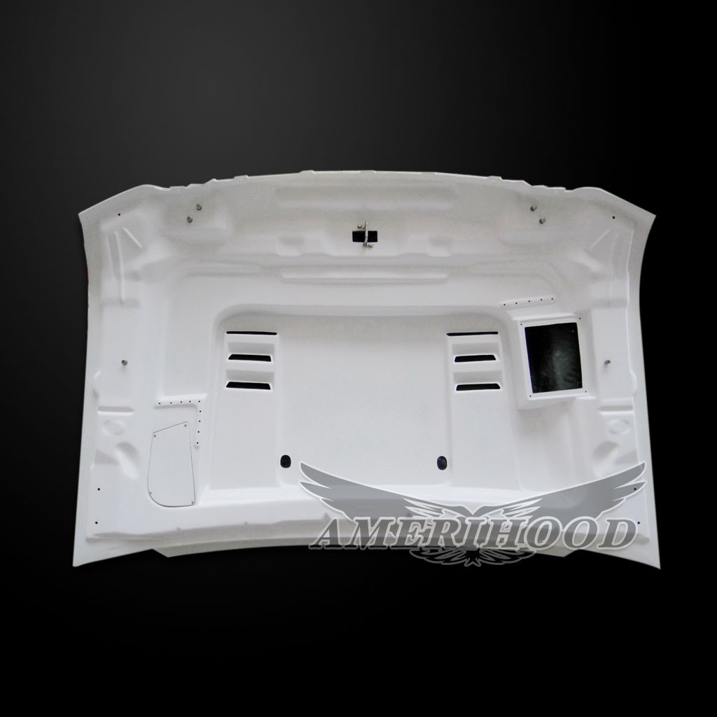 Image 2 - Type-E Dual-Functional Ram Air Hood Fiberglass for 2008-2010 Ford F-250 Super Duty by Amerihood - F2508AHTEFHW