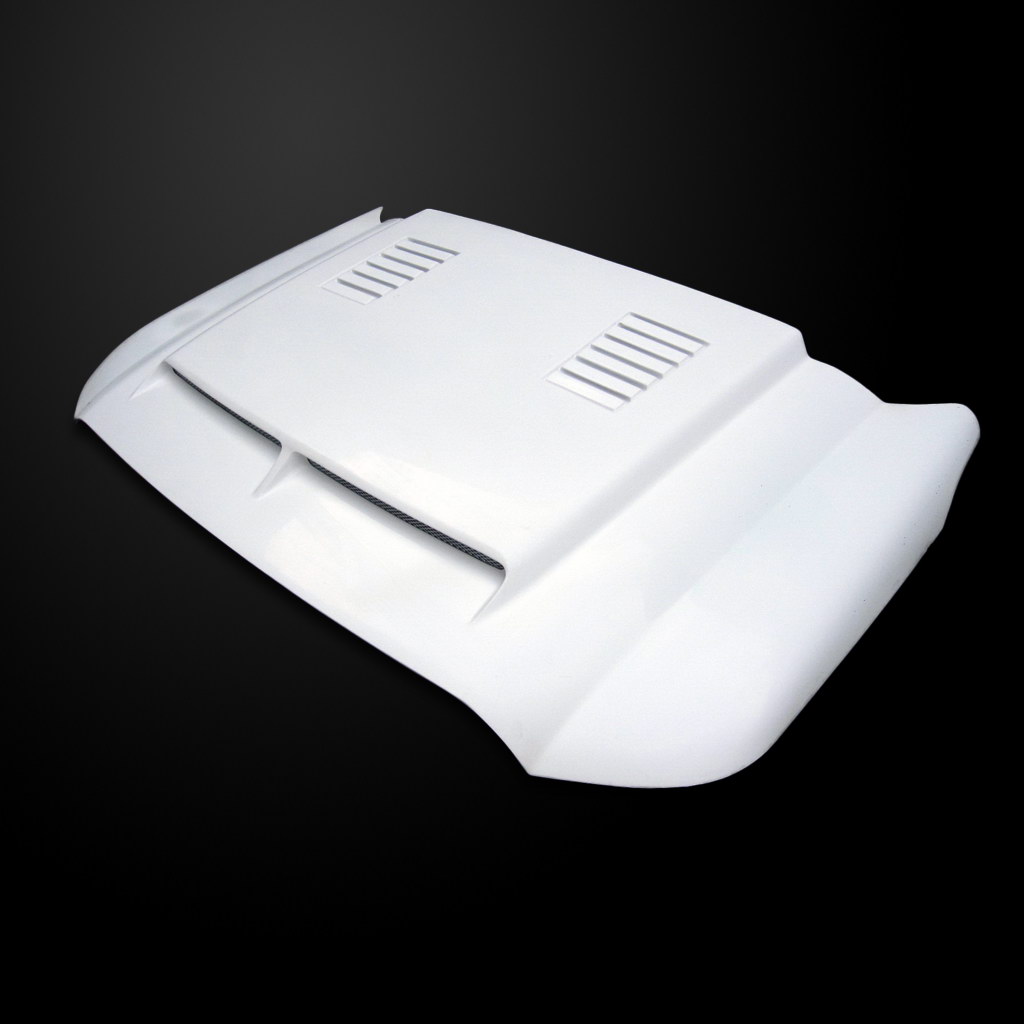 Image 1 - Type-E Dual-Functional Ram Air Hood Fiberglass for 2011-2016 Ford F250/F350 Super Duty by Amerihood - F2511AHTEFHW