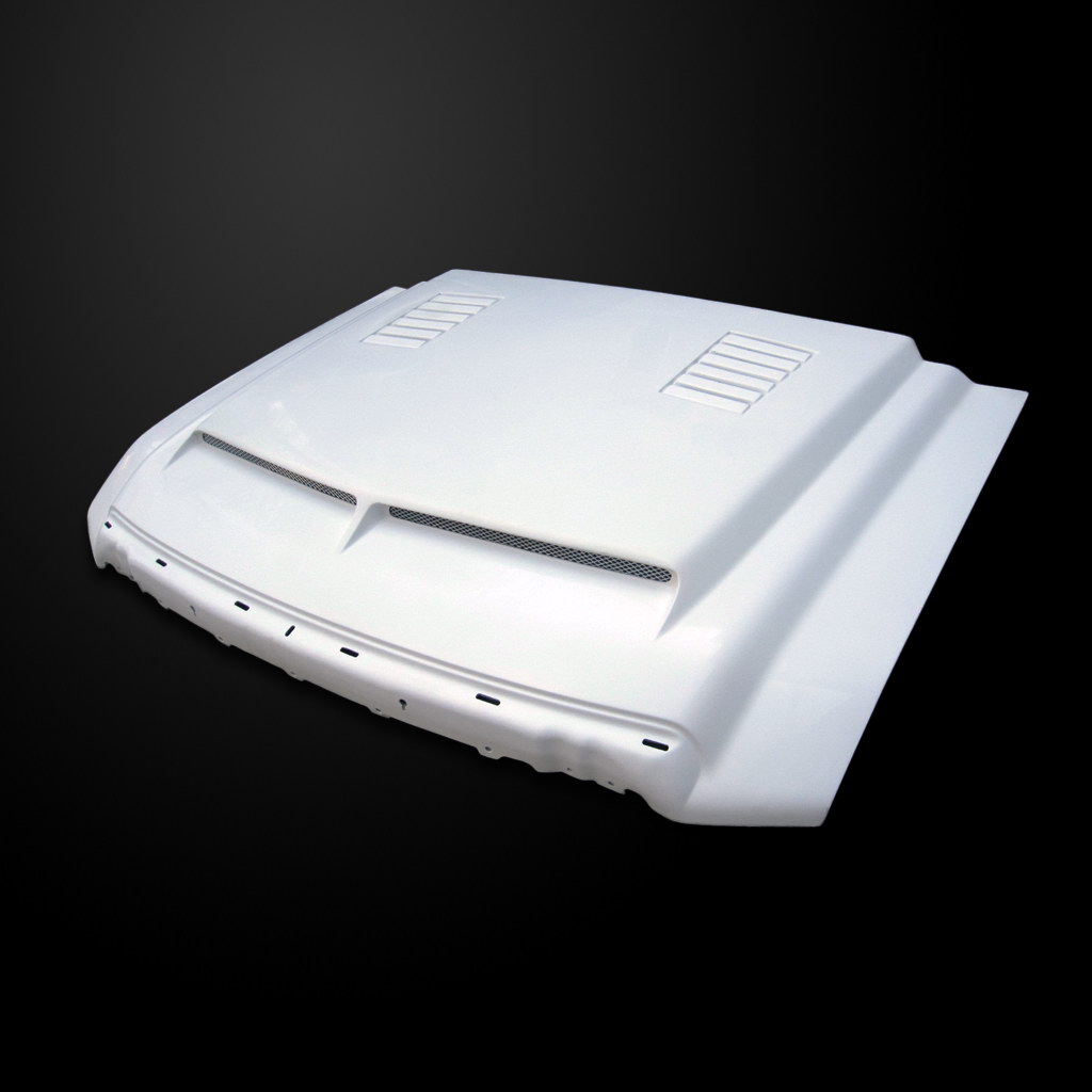 Image 7 - Type-E Dual-Functional Ram Air Hood Fiberglass for 2009-2010 Ford F-450 Super Duty by Amerihood - F4509AHTEFHW