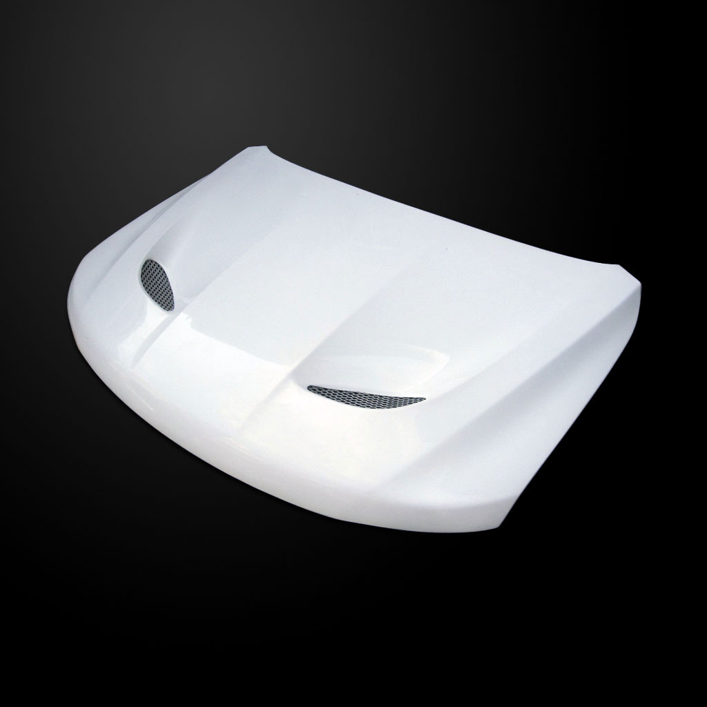 Image 2 - WK SRT8-Style Heat-Extractor Functional Fiberglass Hood for 2022-2023 Jeep Grand Cherokee by Amerihood - JGC22AHSRT8FHWWK